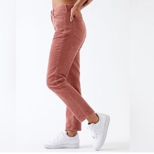 American Eagle Mom Straight Corduroy Jeans Womens 4 Regular Rose Pink